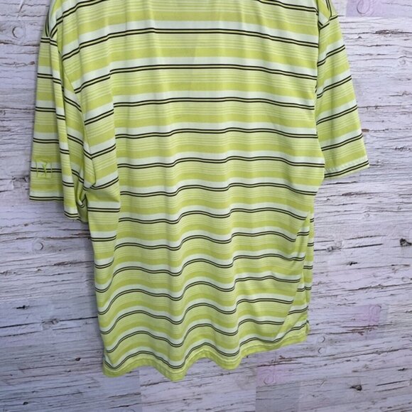 PGA tour yellow striped golf shirt XL top polo - Picture 10 of 10